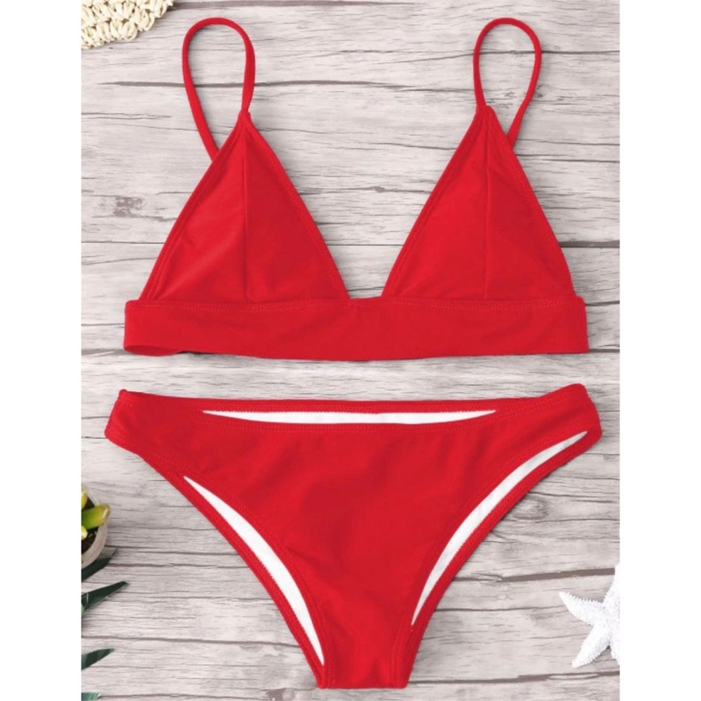 Zaful Red Padding Bikini Set NWOT